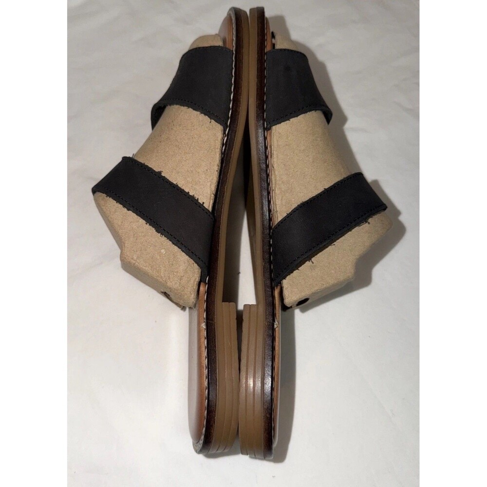 Coach And Four Black Leather Slip-On Slide Sandals Women Flat Rubber Sole Sz 9 - Picture 2 of 6
